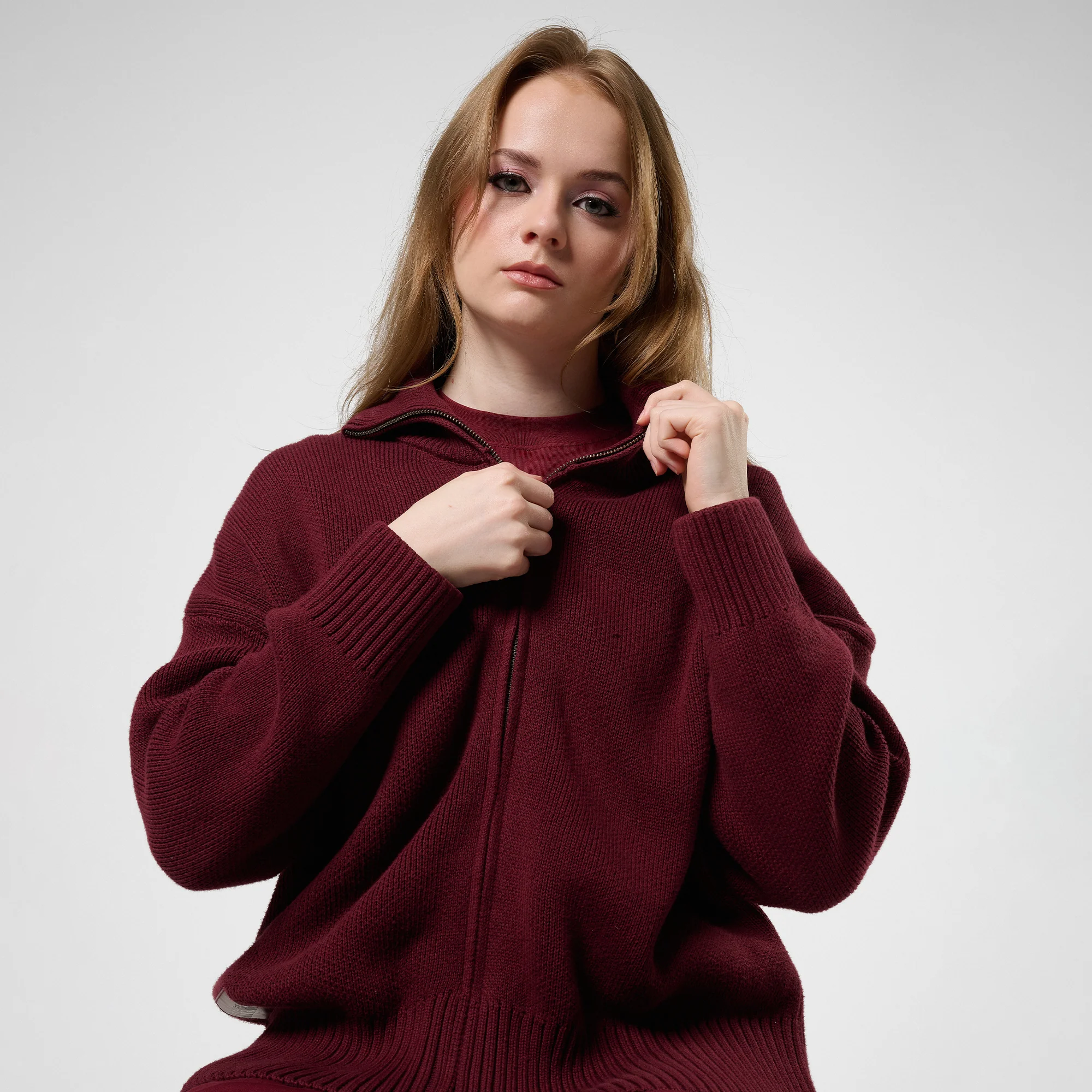 FW25 - Le Zip Knit Bordeaux - Image 3